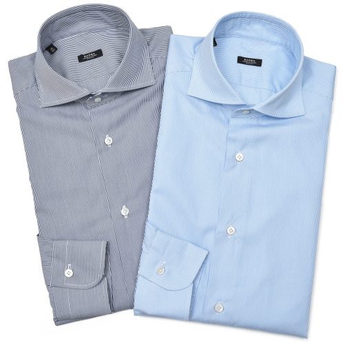 バルバ(BARBA) コットンブロードストライプシャツ