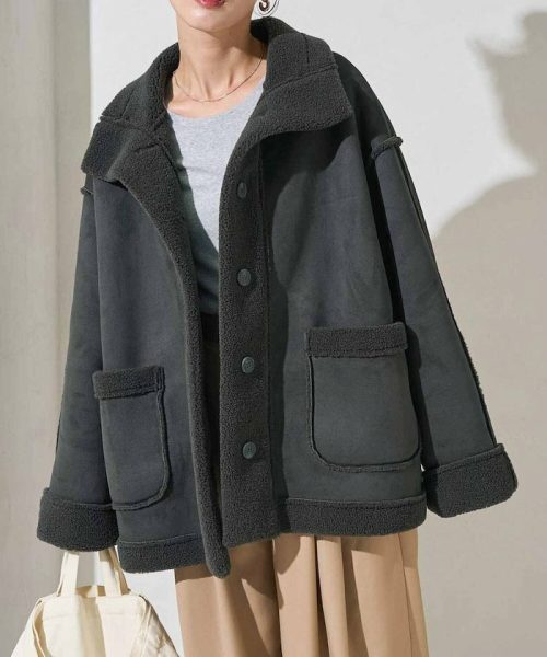 フリークスストア(FREAK'S STORE) ムートン スタンド カラーコート