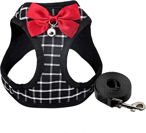 Tibemi 犬 猫 ハーネス リードセット 鈴付き