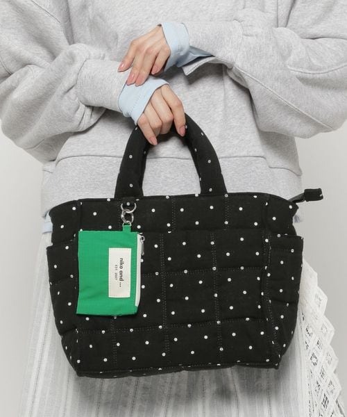 ニコアンド(niko and...) オリジナルポーチ付きキルトトートバッグM