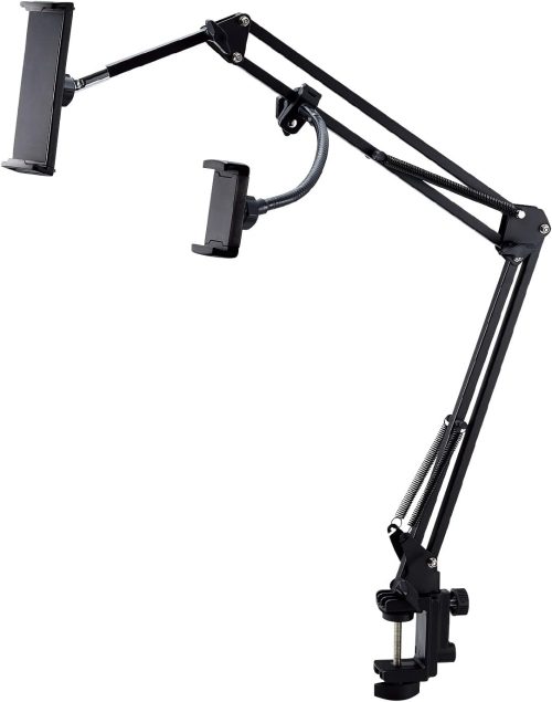 エレコム(ELECOM) スマートフォン・タブレット用ダブルフレキシブルアームスタンド TB-DSZARM2BK
