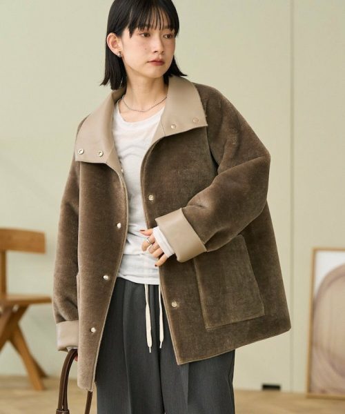 フリークスストア(FREAK'S STORE) ファーボア スタンドコート