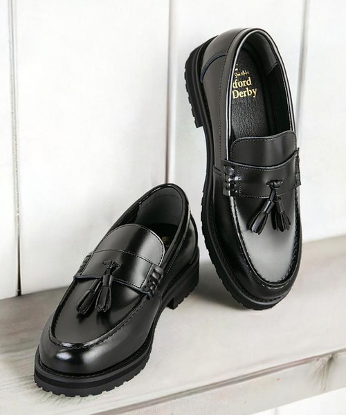 ロンドンシューメイク(London Shoe Make) +4.5cmタンクソールタッセルローファー