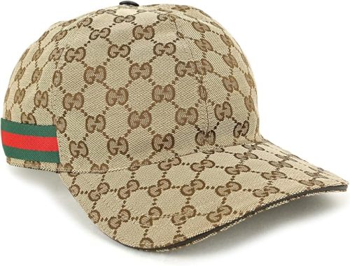 グッチ(GUCCI) ウェブ ストライプ付き GGキャンバス ベースボールキャップ