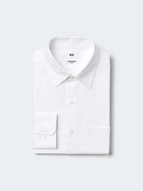 ユニクロ(UNIQLO) スーパーノンアイロンスリムシャツ レギュラー襟