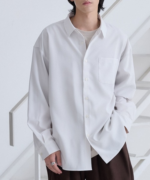 モノマート(MONO-MART) ハイコンフォート フレンチフロント レギュラーカラーシャツ