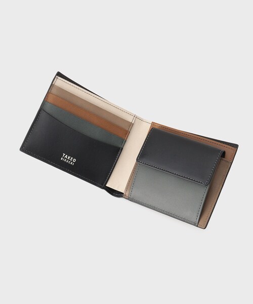 タケオキクチ(TAKEO KIKUCHI) アンティーク調レザー 2つ折り財布