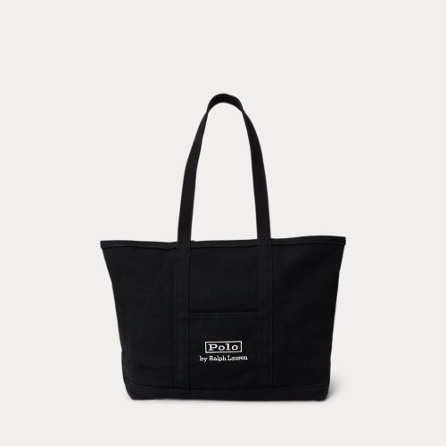 ポロラルフローレン(Polo Ralph Lauren) ロゴ キャンバス ミディアム トート