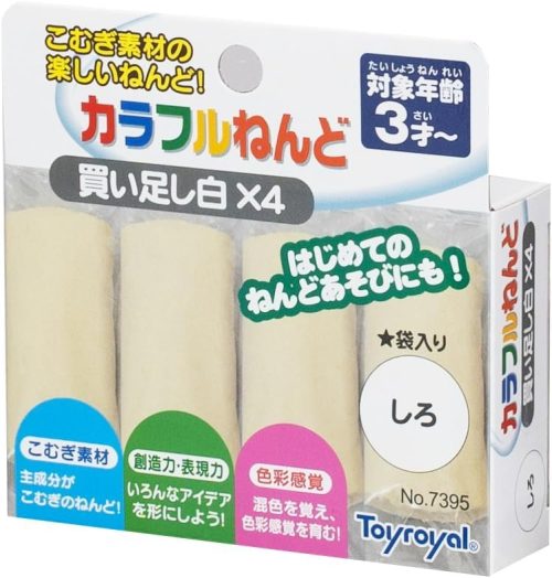 ローヤル カラフルねんど 買い足し白×4