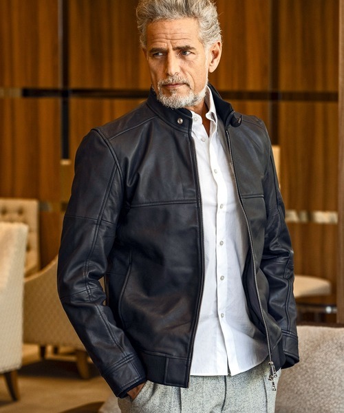 エイケイエムコンテンポラリー(AKM Contemporary) レザーブルゾン