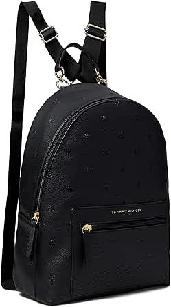 トミーヒルフィガー(TOMMY HILFIGER) Amelia II ミディアム ドーム バックパック エンボス加工 TH セリフクリッター PVC