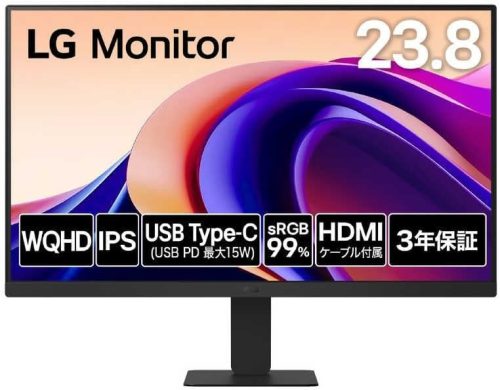 LGエレクトロニクス(LG Electronics) 23.8インチ IPS WQHD USB Type-C 搭載モニター 24U631A-B