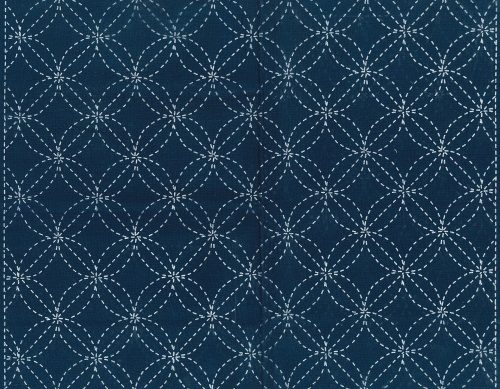 ナスカ(NASKA) 刺し子布 藍染め 七宝 17023