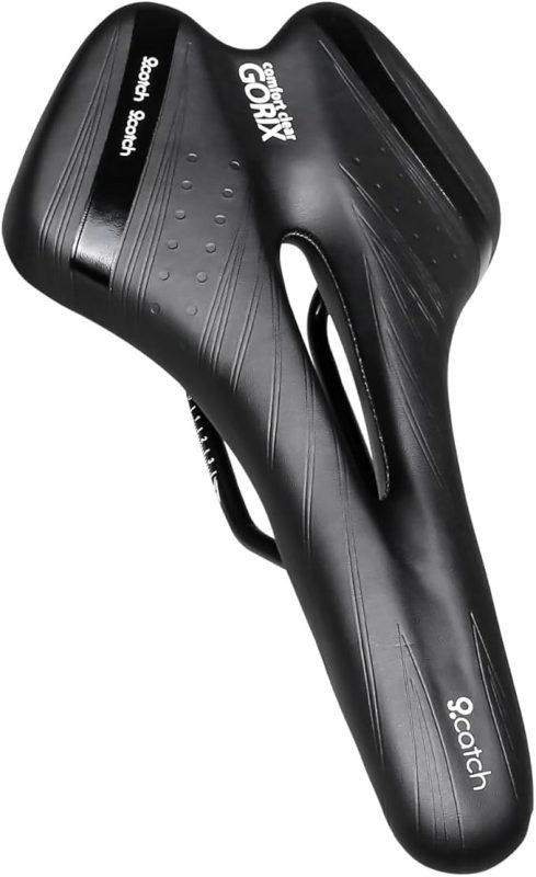 ゴリックス(GORIX) 自転車サドル 厚手のクッション やわらかい 穴あきサドル お尻痛くない A6-1