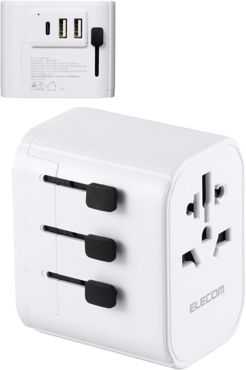 エレコム(ELECOM) USBポート搭載海外用マルチ変換アダプター ECT-32-15A2CWH