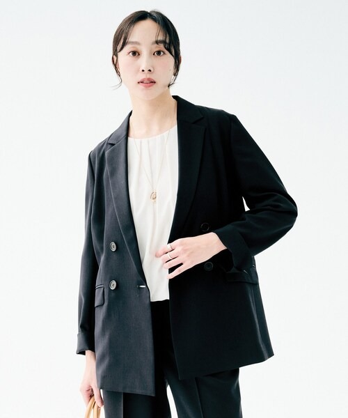 アンタイトル(UNTITLED) エアリー ダブルブレストジャケット