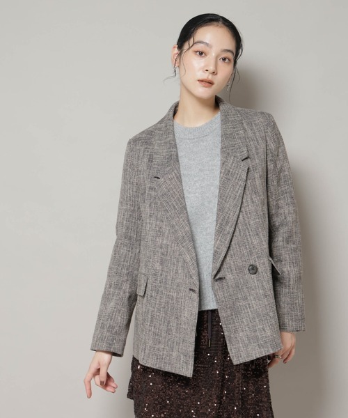 ナノ・ユニバース(nano・universe) ツイードセミダブルジャケット