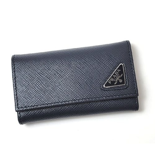 プラダ(PRADA) サフィアーノレザートライアングル キーケース