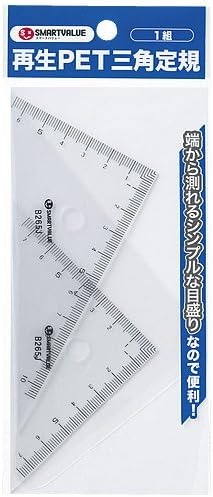 プラス(PLUS) 再生PET三角定規 B265J