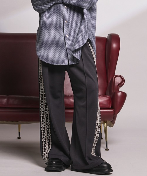 メゾンスペシャル(MAISON SPECIAL) Bright Jersey Sideline One-tuck Prime-Wide Track Pants