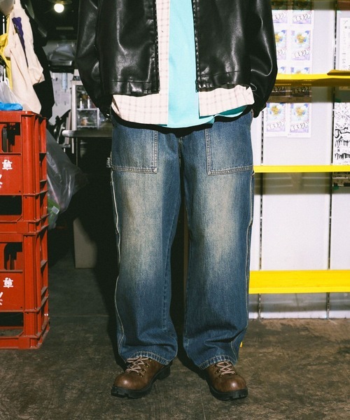 ニコアンド(niko and...) PAINTER DENIM PANTS