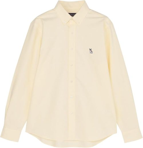 トーキョーシャツ(TOKYO SHIRTS) カジュアルシャツ フレンチブルドッグ刺繍 オックスフォードシャツ ボタンダウン 長袖