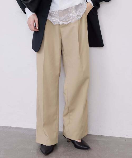 スローブイエナ(SLOBE IENA) 撥水2タックチノパンツ