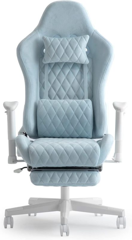 タンスのゲン オトナ可愛い ペールトーン スエード調 ゲーミングチェア 68800012