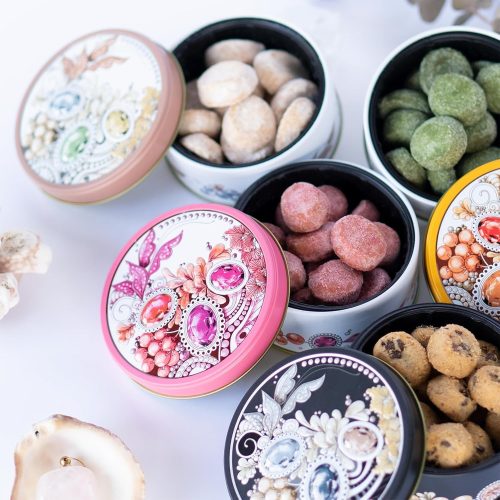 菓匠もりん がらんの小石クッキー×宝石のような缶