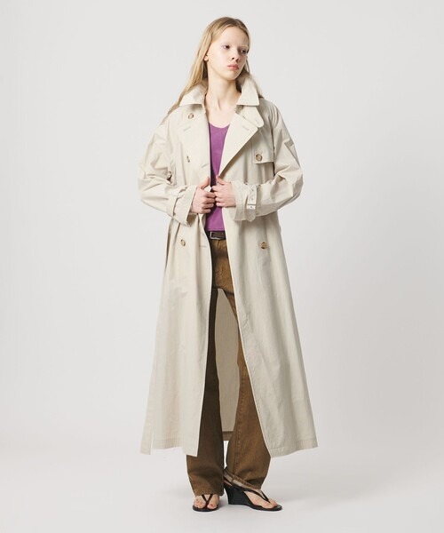 ユナイテッドアローズ(UNITED ARROWS) ATTISESSION コットン ナイロン カットオフ トレンチ コート