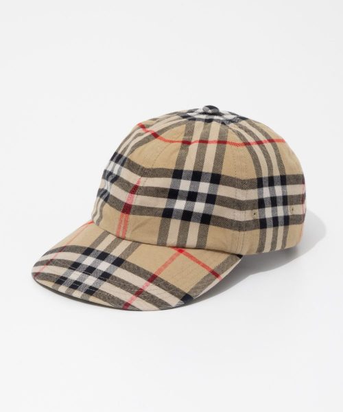 バーバリー(BURBERRY) チェック コットン ベースボールキャップ