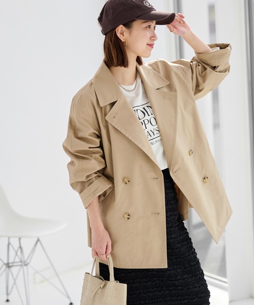 ジャーナルスタンダー ドレリューム(JOURNAL STANDARD relume) 手洗い可 ハーフトレンチコート