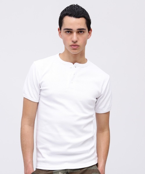 アヴィレックス(AVIREX) デイリー RIB S/S HENLEY NECK T-SHIRT