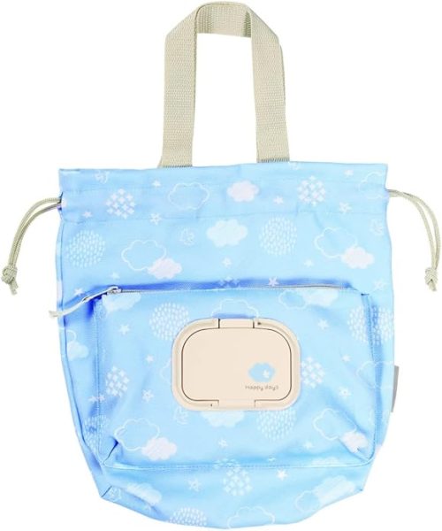 スケーター(Skater) おしり拭きポケット付き おむつ巾着 Happy Days KBOPC1