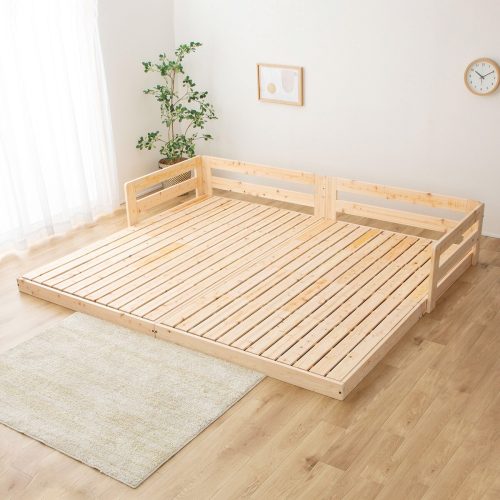 ニトリ(NITORI) キングサイドガード付き すのこフロアベッド