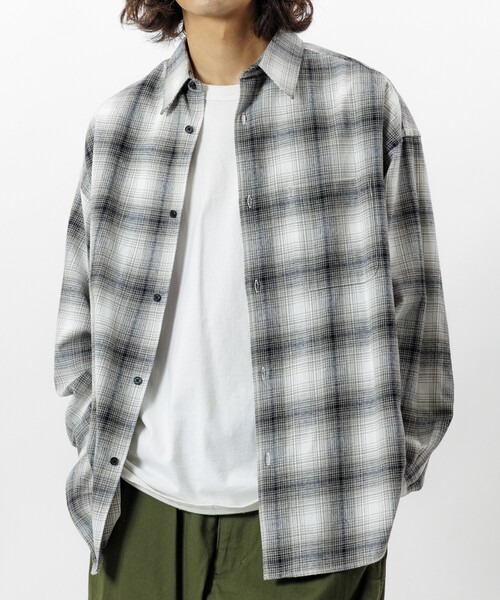フリークスストア(FREAK'S STORE) Relax Fit リラックスフィット オンブレチェック ネルシャツ
