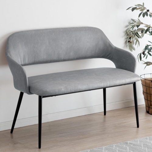 タンスのゲン 2人掛け 背もたれ付き ダイニングベンチ 幅107cm 8320000904