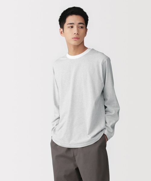 無印良品 紳士 天竺編みクルーネック長袖Tシャツ