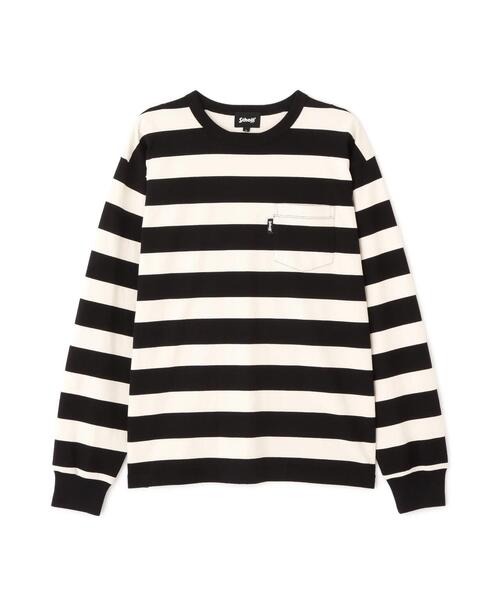ショット(schott) WIDE BORDER L/S T-SHIRT/ワイドボーダー ロンＴ