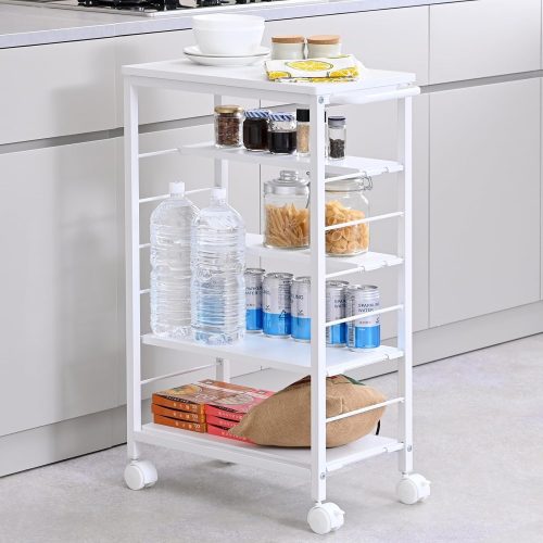 山善(YAMAZEN) 棚が動かせる キッチンワゴン MMG-8530C