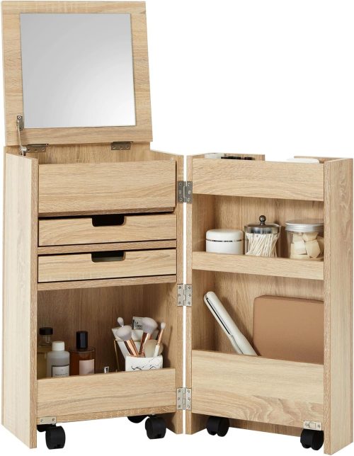 ロウヤ(LOWYA) 折りたたみ式ドレッサーワゴン