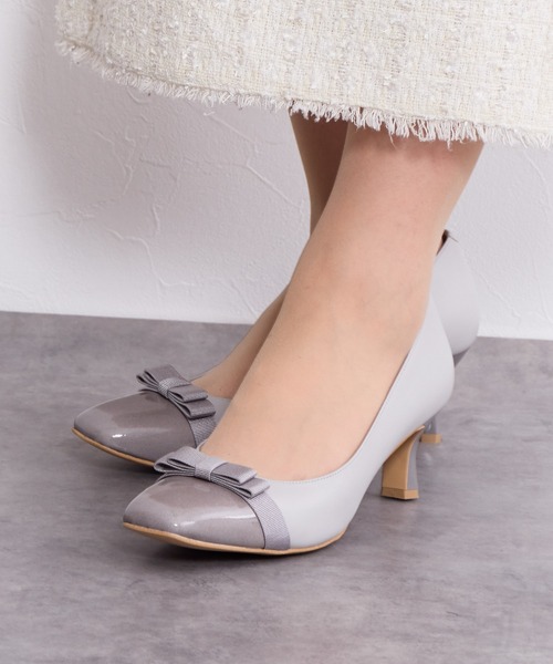 卑弥呼(HIMIKO) Made in Japan 撥水 リボンデザインパンプス