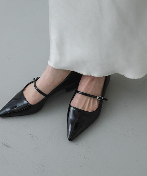 センスオブプレイス(SENSE OF PLACE) 抗菌 ポインテッドフラットパンプス