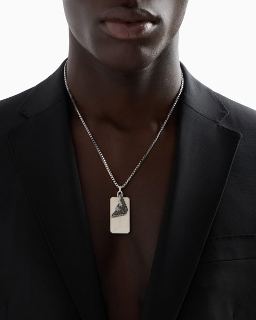 エンポリオ･アルマーニ(EMPORIO ARMANI) ドッグタグネックレス ステンレススチール