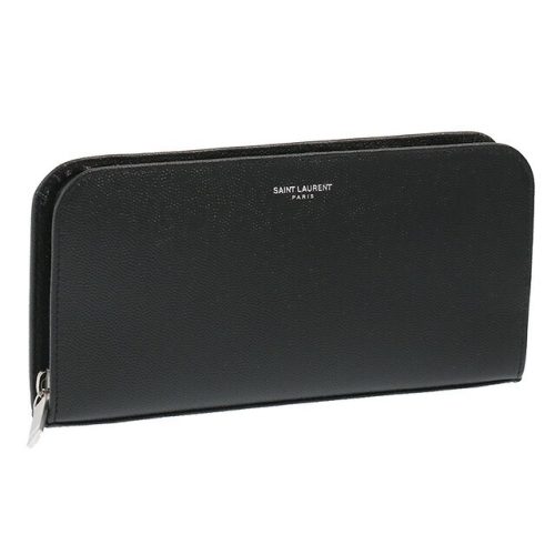 サンローラン(SAINT LAURENT) フルジップウォレット グレインパウダーテクスチャードレザー