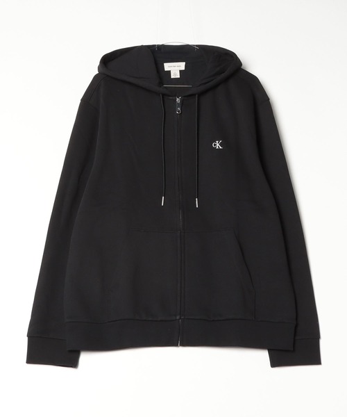 カルバンクライン(Calvin Klein) ロングスリーブ アーカイブロゴ フリースジップパーカー
