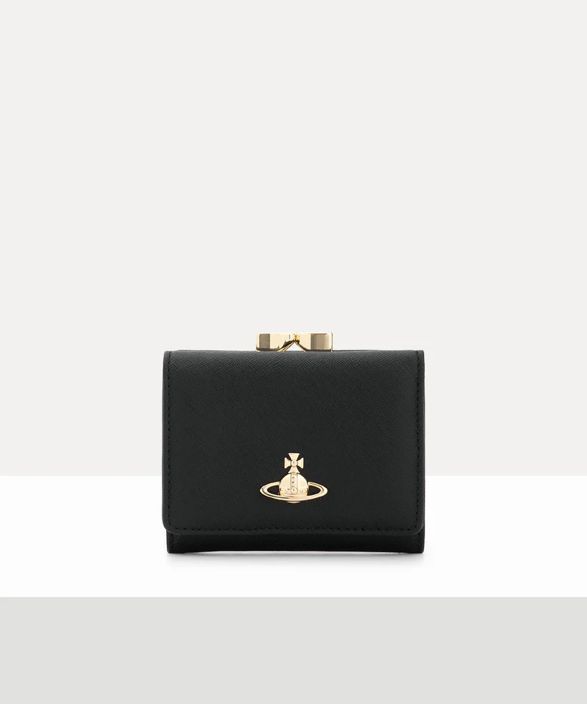 ヴィヴィアンウエストウッド(Vivienne Westwood) SAFFIANO LEATHER 口金三つ折り財布
