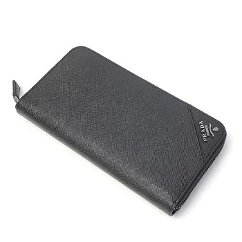 プラダ(PRADA) サフィアーノレザー ジップアラウンド財布