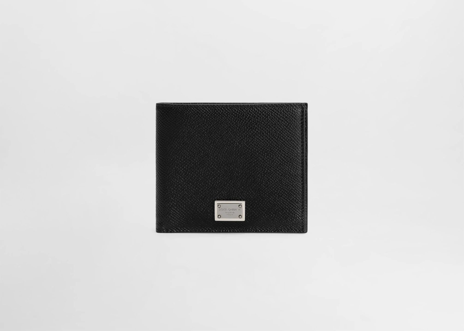 ドルチェ＆ガッバーナ(Dolce&Gabbana) フォールドウォレット カーフスキン ロゴプレート