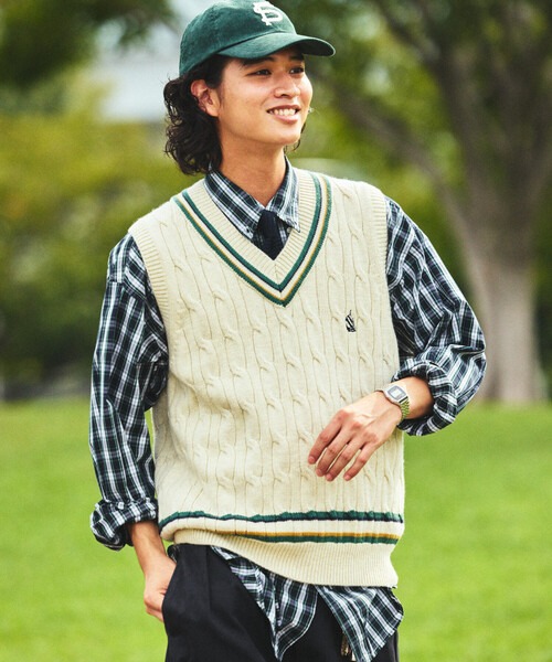 ノーティカ(NAUTICA) ケーブル編み チルデン ニットベスト